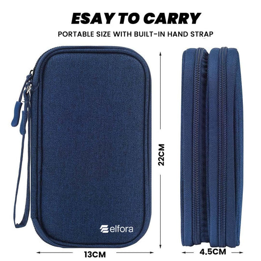 Elfora Cable Organizer Pouch | Travel Organiser Bag