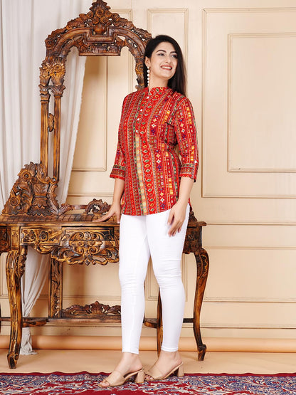 FebQ Women's Polycotton Fabric 3/4 Sleeves