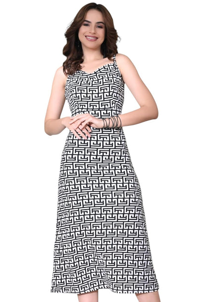 SAKSHI TRADER Women's Elegant Black Bodycon Midi Dress