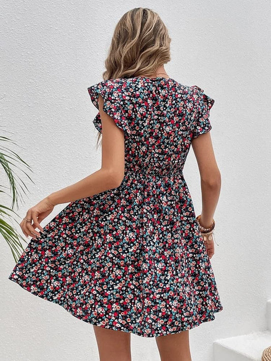 Leriya Fashion One Piece Dress for Women| Midi Dress for Women| Birthday Dress for Women (XXX-Large, Multi) Multicolour