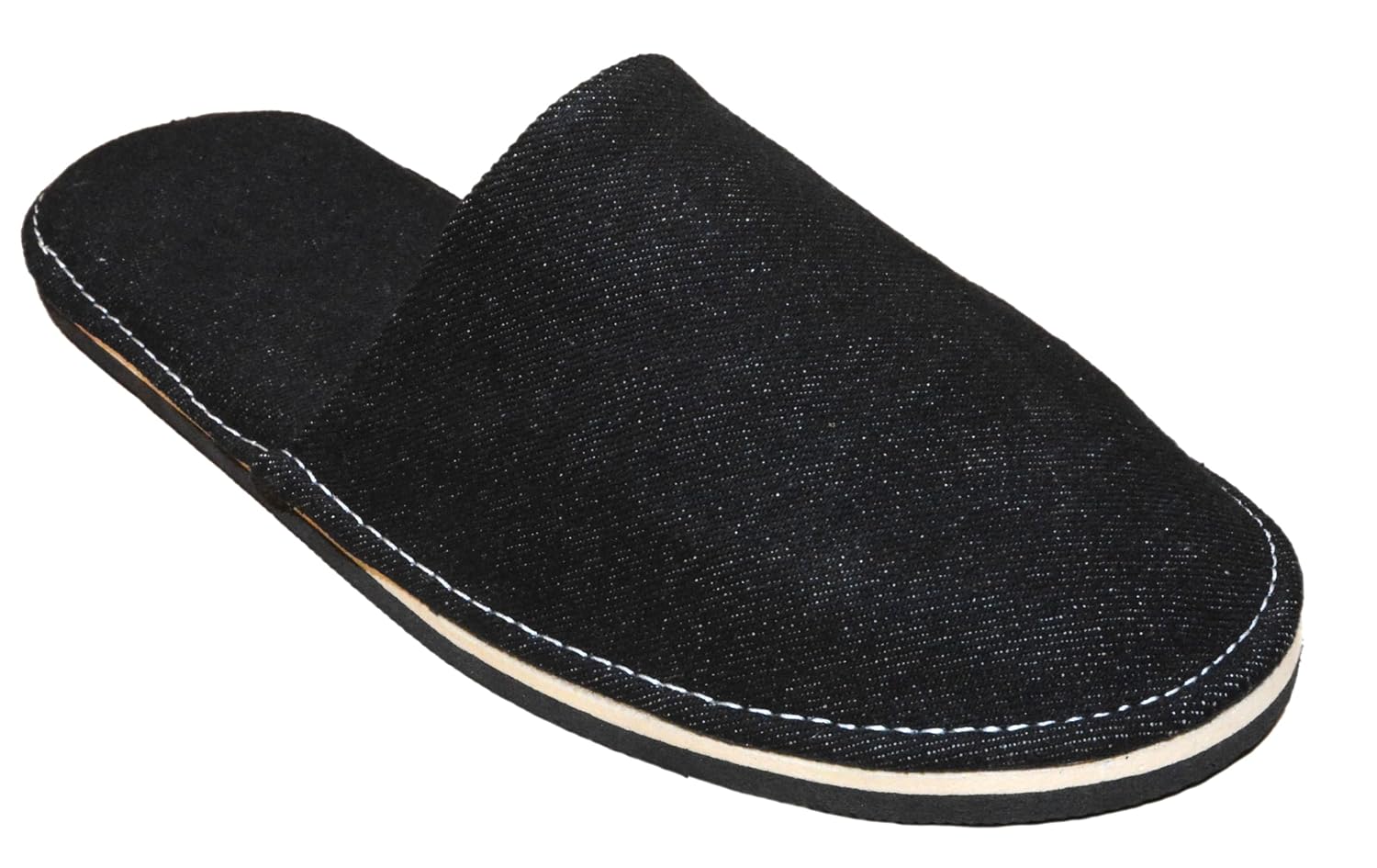 Black Denim super soft and comfortable Slippers - alphahostel.in
