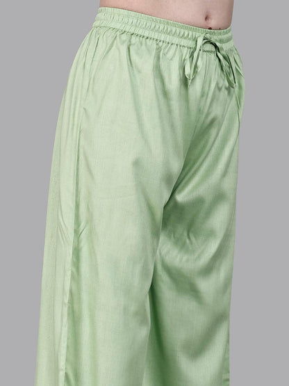 Women's and Girls Viscose Rayon Regular Fit Palazzo
