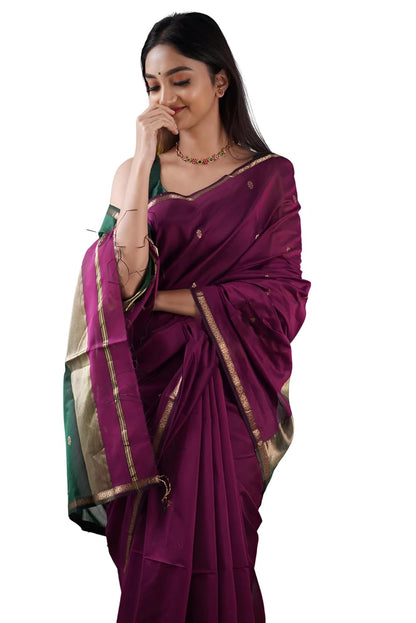 Women’s Printed Banarasi Cotton Silk Saree