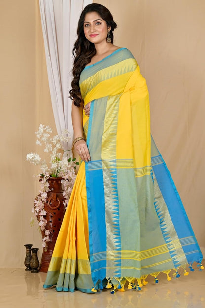 Handloom Saree With Unstitched Running Blouse Piece