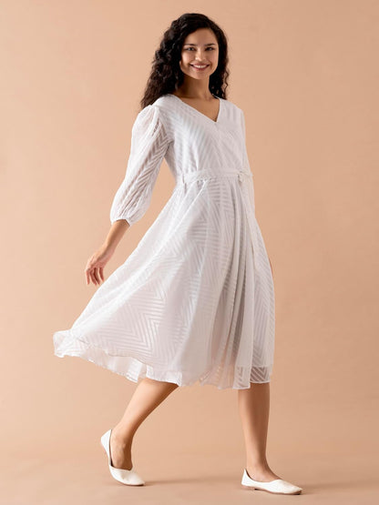 AASK Women Fancy Plain & Solid Designer Dress for Women