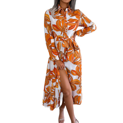 Gufrina Women's Full Sleeve Collar Neck Western Dress