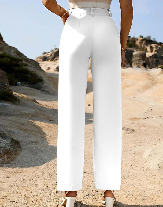 Linoges Women's High Waist Bell Bottom Trouser