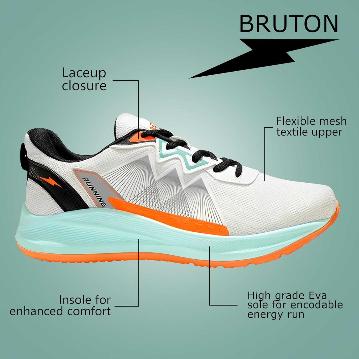 BRUTON EVA Lite Sport Shoes Running Shoes for Men - alphahostel.in