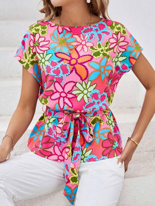 Gufrina Women Western Top with Floral Printed Design