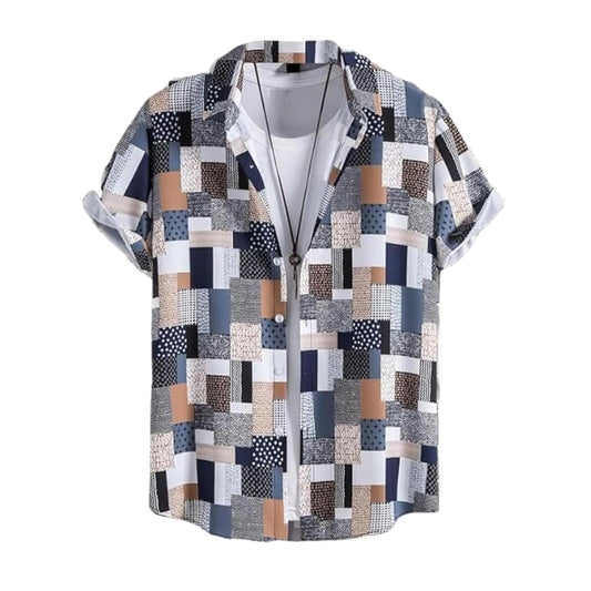FUNKY RICH Regular Fit Shirt for Men | Half Sleeve