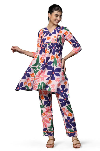 Fashion Dream Cotton Blend Women's Printed Kurta