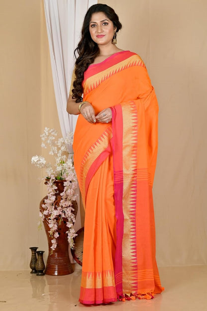 Handloom Saree With Unstitched Running Blouse Piece
