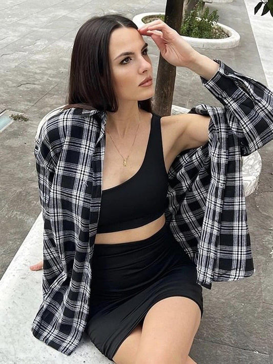 UNIQUE GOODS HAVEN Plus Size Women’s Checkered