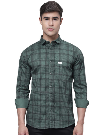 Majestic Man Cotton Checkered Slim Fit Casual Shirt