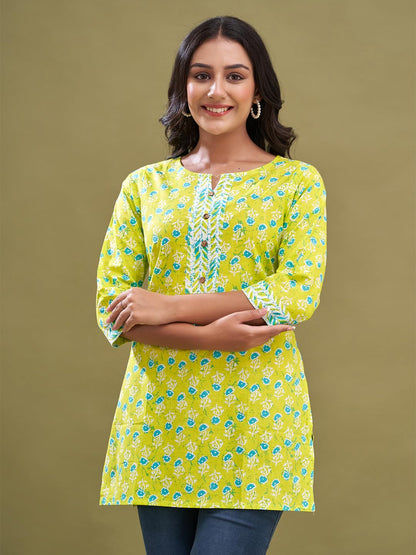 Women Cotton Printed Short Kurti | Short Kurti