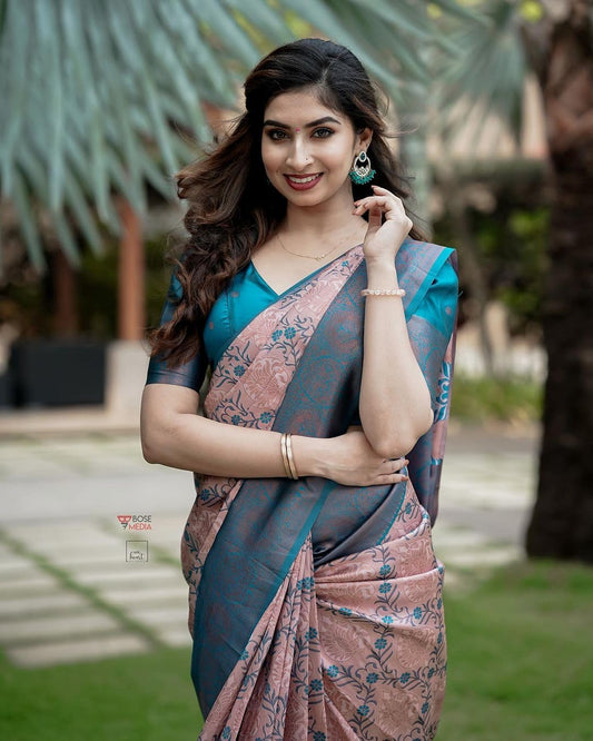 Yashika Women Kanjivaram Silk Weaving Banarasi Saree