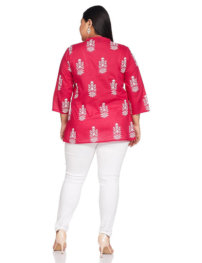 Myx Women's Cotton Printed A-line Short Kurti