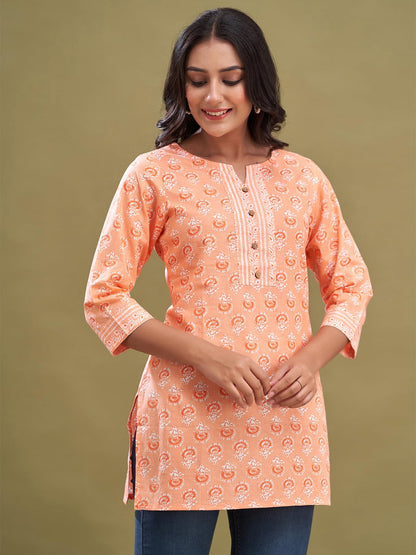 Women Cotton Printed Short Kurti | Short Kurti