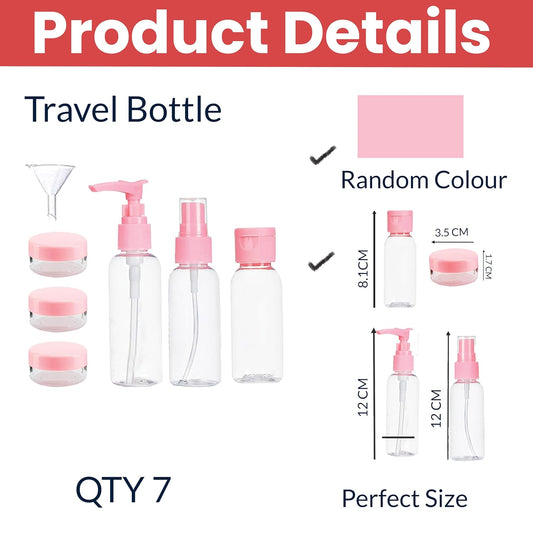 TEMPERIA (7pcs) Travel Bottles for Toiletries