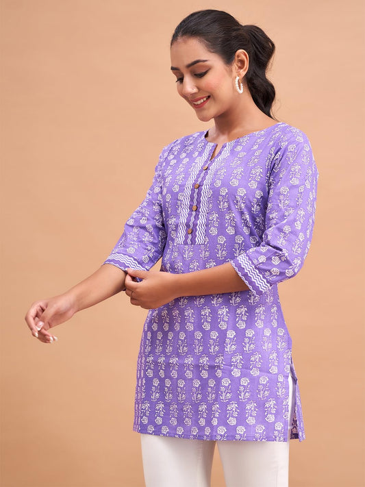Women Cotton Printed Short Kurti | Short Kurti