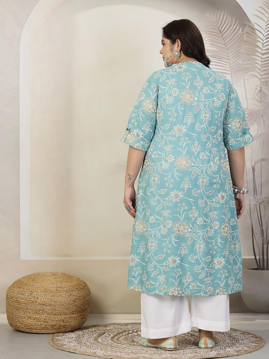 Stylum Women's Rayon Relaxed Fit A Line Kurta