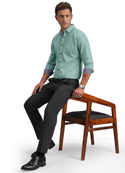 Shirt's Collection Solid Pattern Shirt(Contrast - Parent)