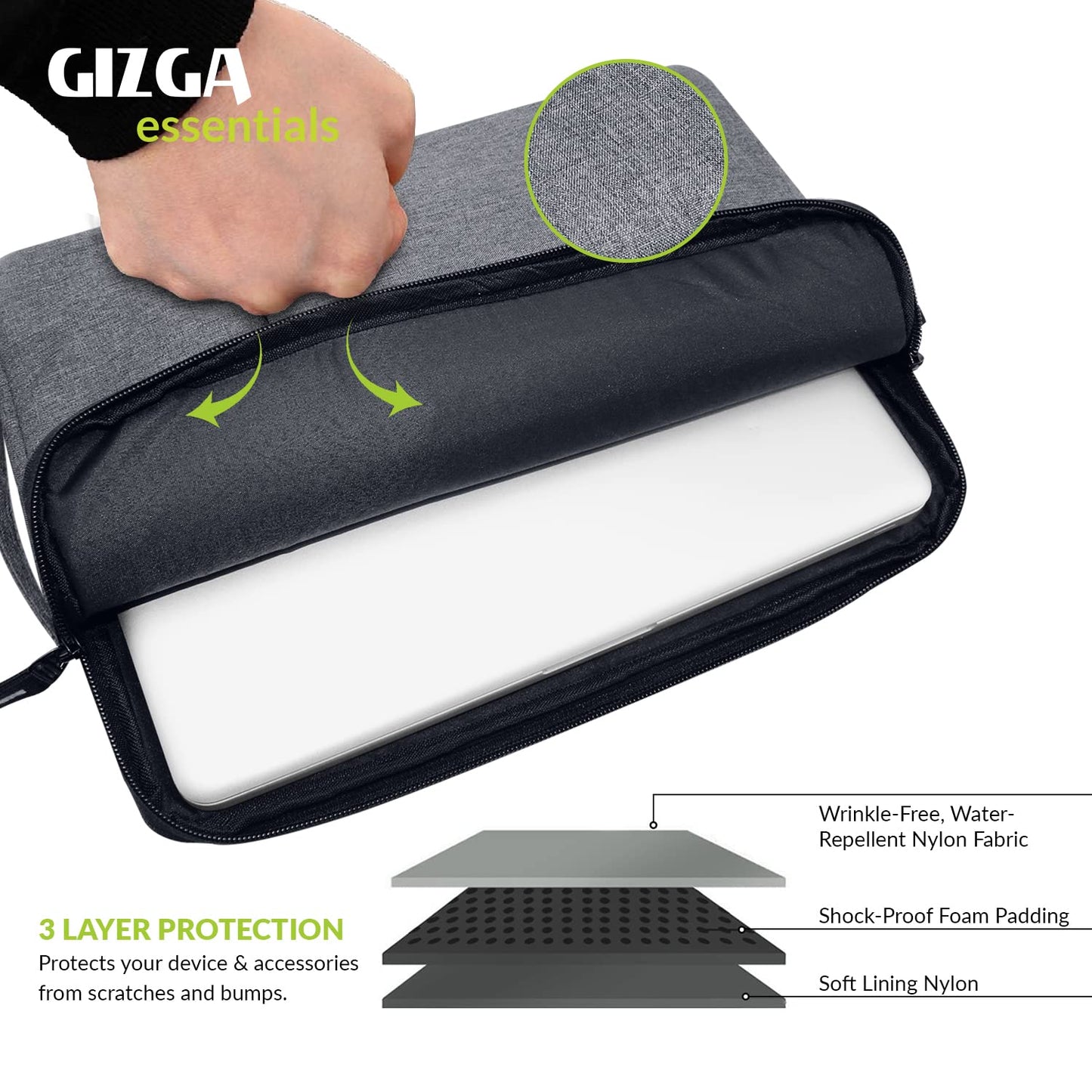 Gizga Essentials 13.3 Inch Laptop Sleeve Case
