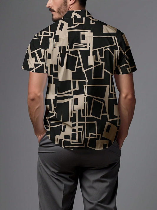 LookMark Men's Vibrant Printed Half Sleeve Loose Fit
