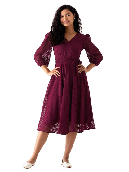 AASK Women Fancy Plain & Solid Designer Dress for Women