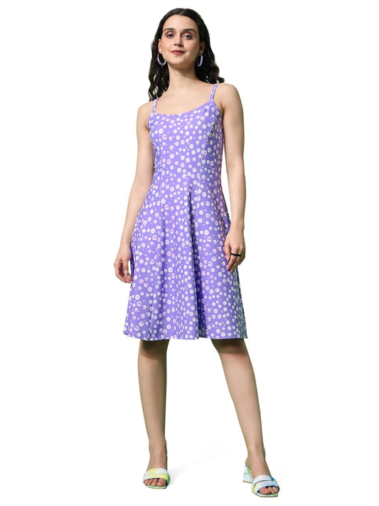PURVAJA Women’s Fit & Flare Knee Length Dress