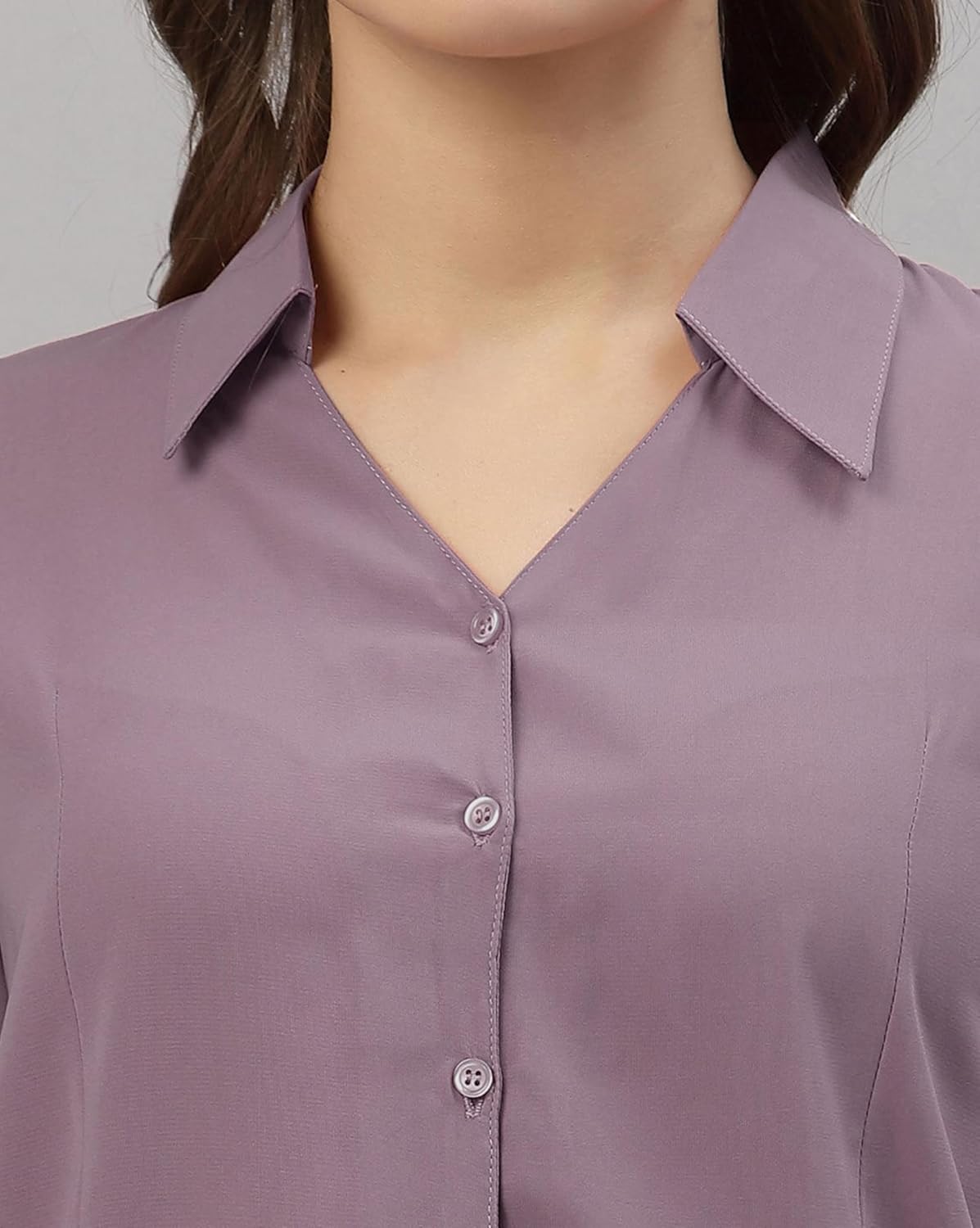 ETHIC GLANCE Women's Poly Viscose Button-Down