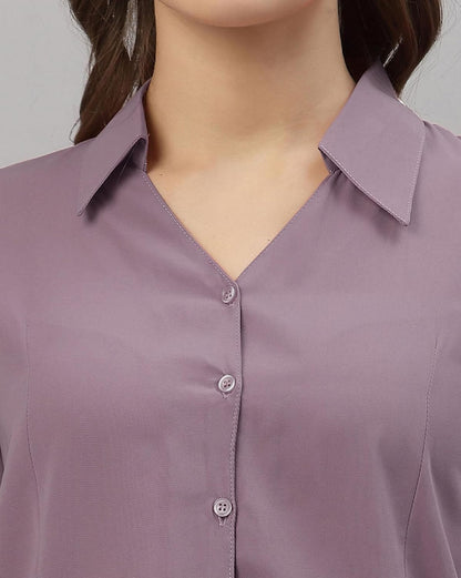 ETHIC GLANCE Women's Poly Viscose Button-Down