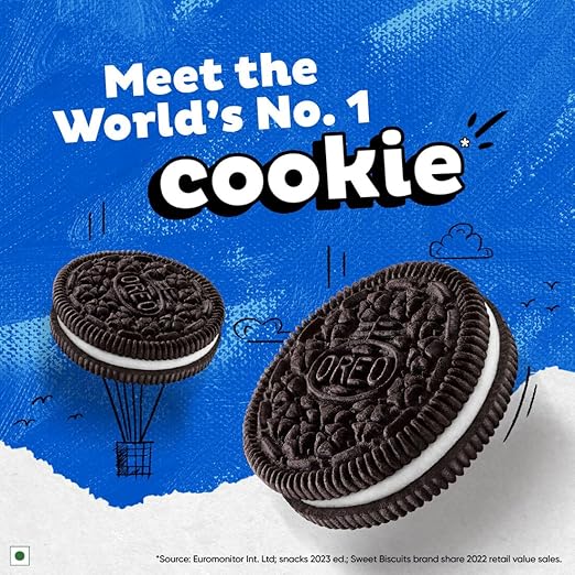 Oreo Cadbury Chocolate Flavour Crème Sandwich Biscuit Mega Family Pack, 275.55 Gm