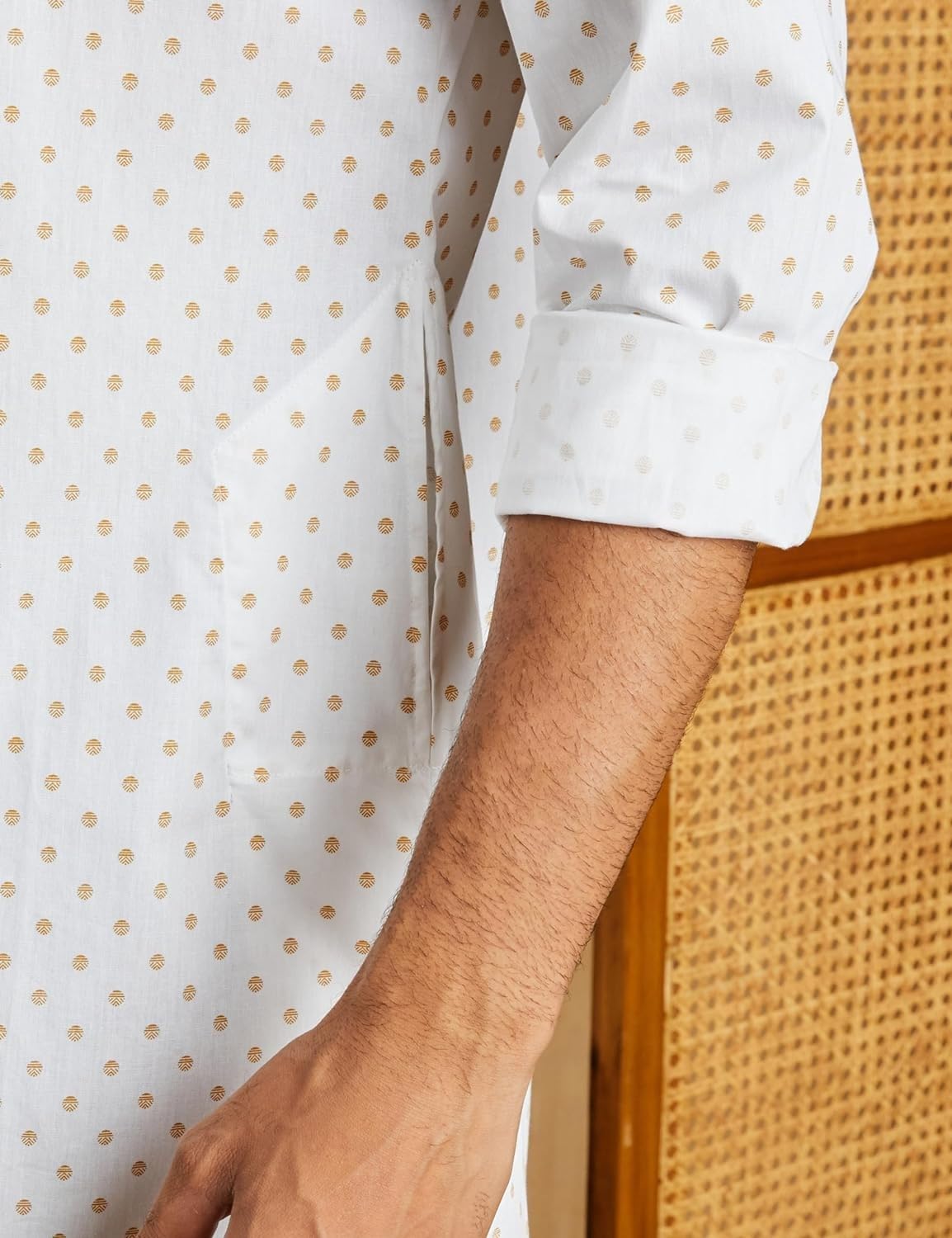 Symbol Men's Cotton Printed Long Kurta