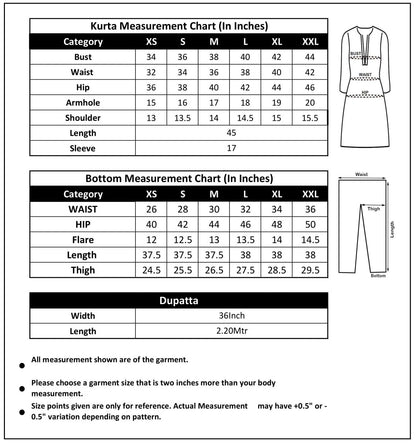 Women's Crepe Printed Kurta with Pant and Dupatta Set