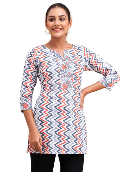 Women Cotton Printed Short Kurti | Short Kurti