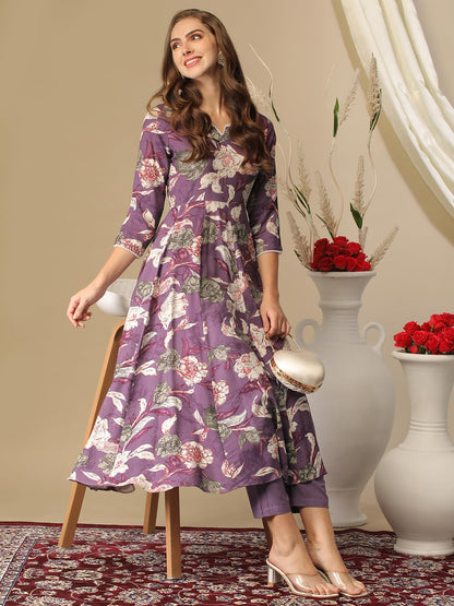 ANNI DESIGNER Women Rayon Blend Kurta & Pant