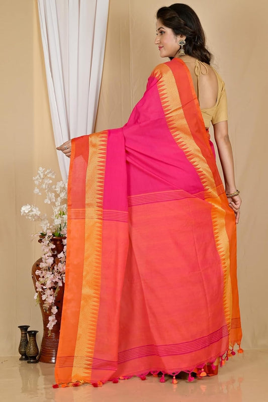Handloom Saree With Unstitched Running Blouse Piece
