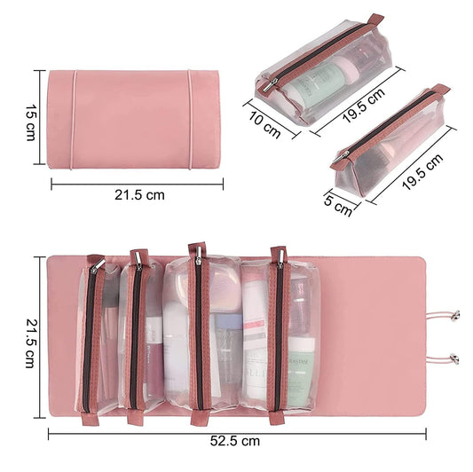 Niwlix 4 in 1 Travel Toiletry Makeup Cosmetic Organizer
