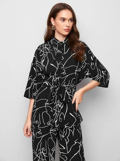 Leriya Fashion Women Formal Floral Printed Rayon Western Co-ord Set for Women(Available in 2XL and 3XL)