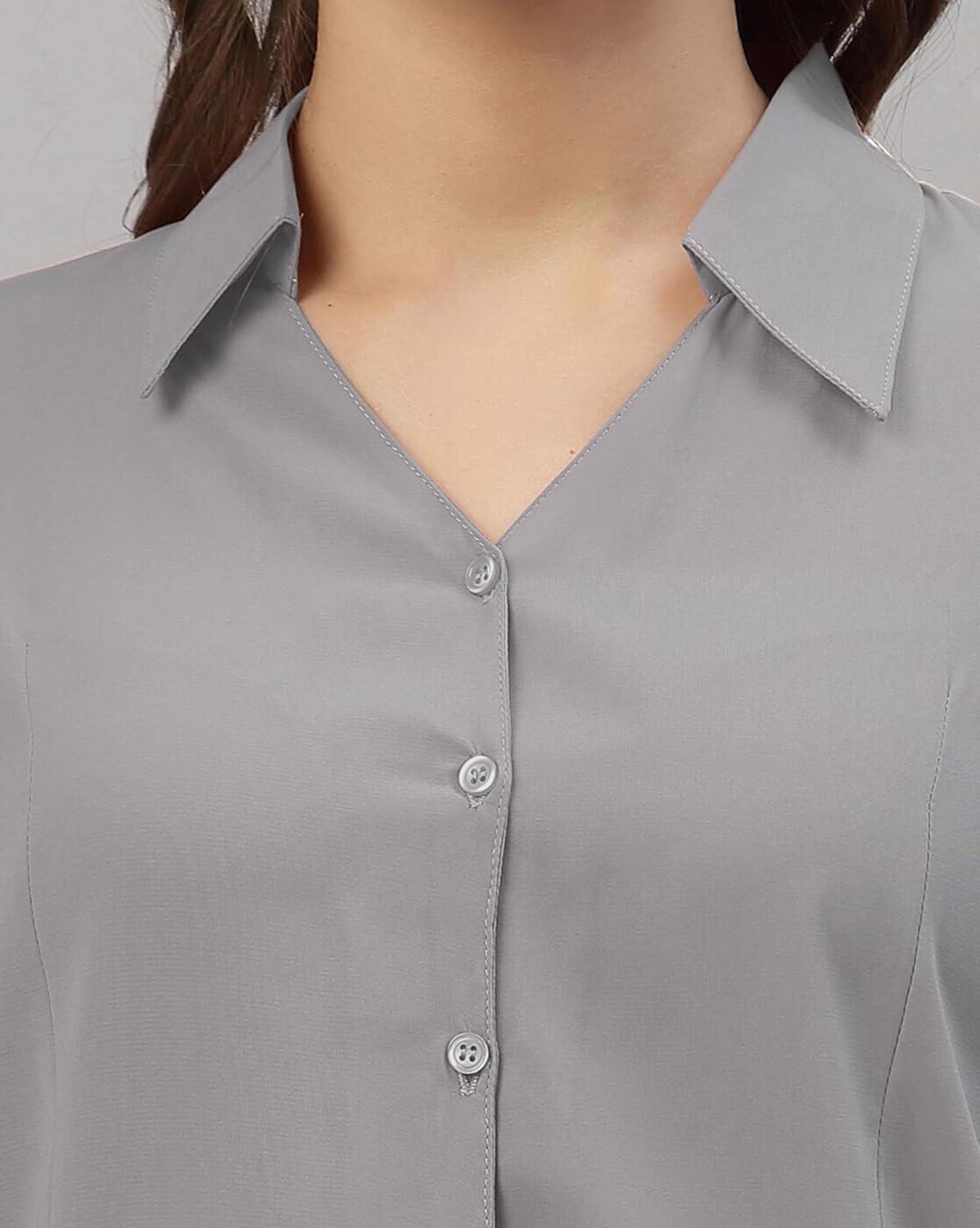 ETHIC GLANCE Women's Poly Viscose Button-Down