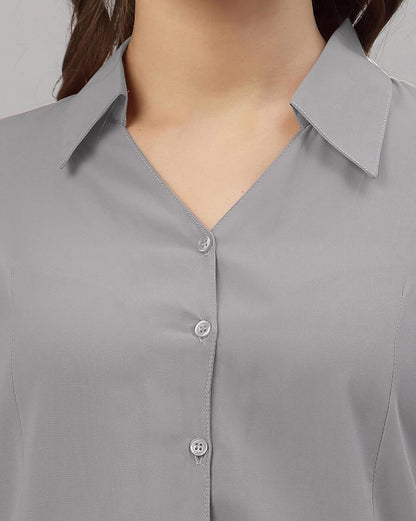 ETHIC GLANCE Women's Poly Viscose Button-Down