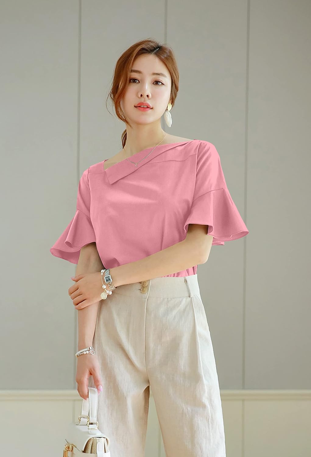 Jashudi Women's Solid Regular Fit Blouse