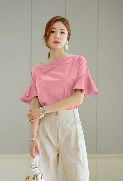 Jashudi Women's Solid Regular Fit Blouse