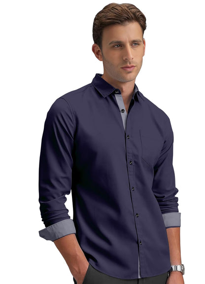 Shirt's Collection Solid Pattern Shirt(Contrast - Parent)