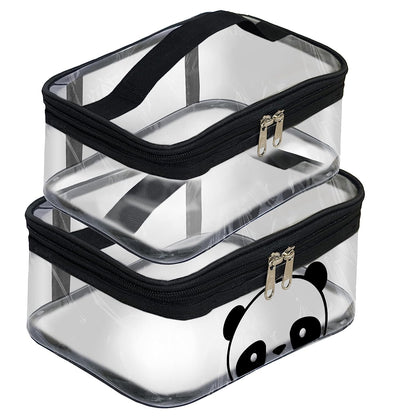 Storite 2-Set Multipurpose Transparent Travel Pouch