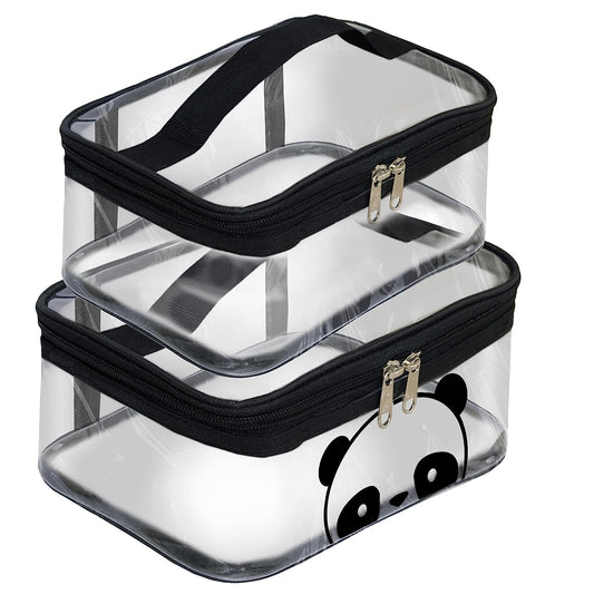Storite 2-Set Multipurpose Transparent Travel Pouch
