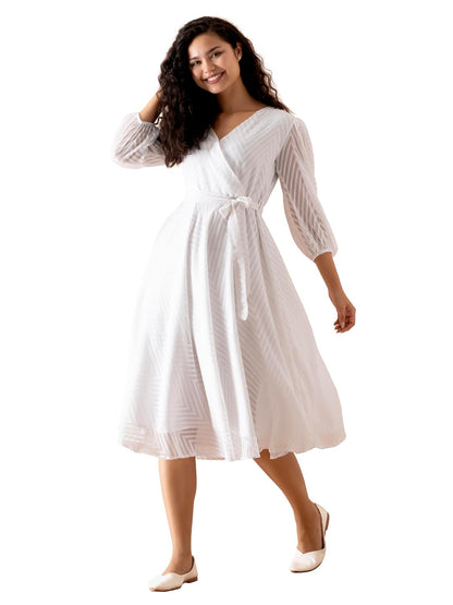 AASK Women Fancy Plain & Solid Designer Dress for Women