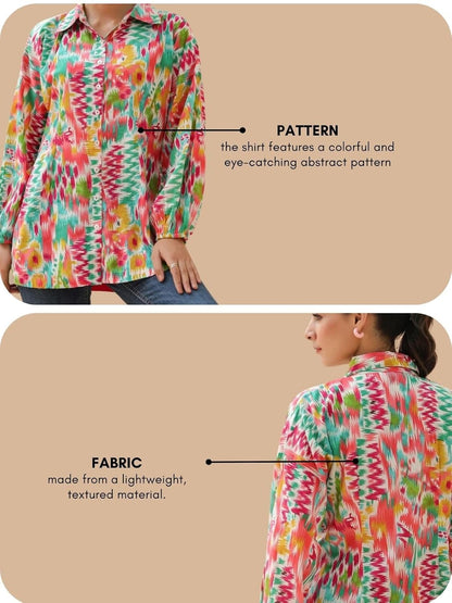 Leriya Fashion Shirts for Women – Korean Style Long Sleeve Oversized Button Down | Plus Size Workwear Top for Office & Casual Wear (Available in Plus Size and Combo Pack of 2)
