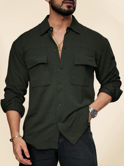 IndoPrimo Men's Regular Fit Fancy Double Pocket